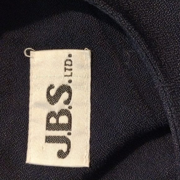 Vintage 80's 90's J.B.S. LTD Navy Blue Sailor Inspired Midi Dress USA Made - Picture 11 of 14
